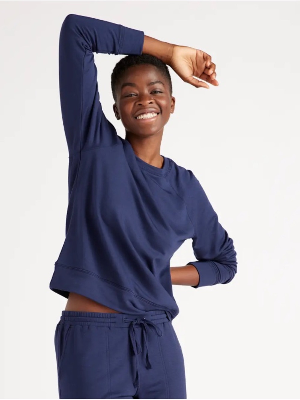 SET: Quince Supersoft Fleece- Crew and Wideleg Pants